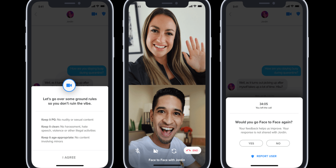 Tinder to share a new feature of face to face - Omegle